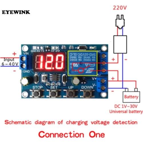 18650 Lithium Battery Charger Board with Over Charge Discharge Protection 6-40V Integrated Circuits XY-DJ