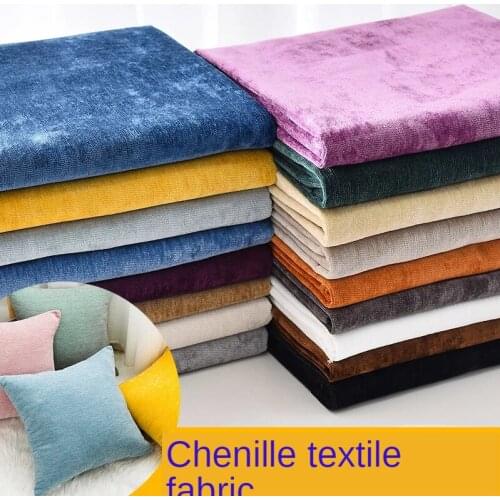 Fabric Thick Solid Color Sofa Cover Curtain Tablecloth Anti Slip Pillow Hand Made DIY Sewing Brocade Pink Red Blue Black White