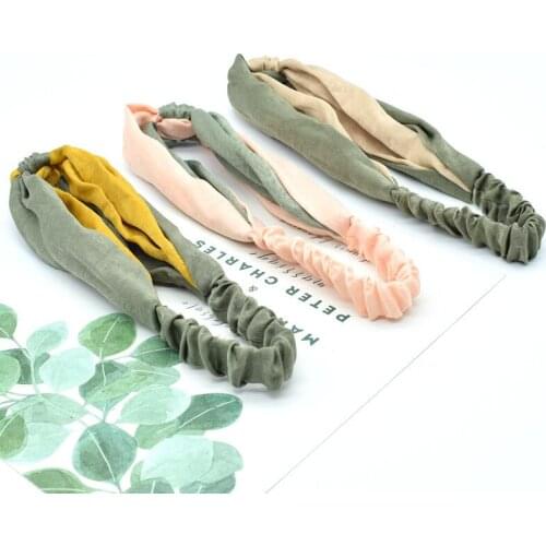 1PCS Cute Splicing Hair Holder Hairbands Fleece Bow Animal Ears Headband For Women Girls Turban Fashion Hair Accessories