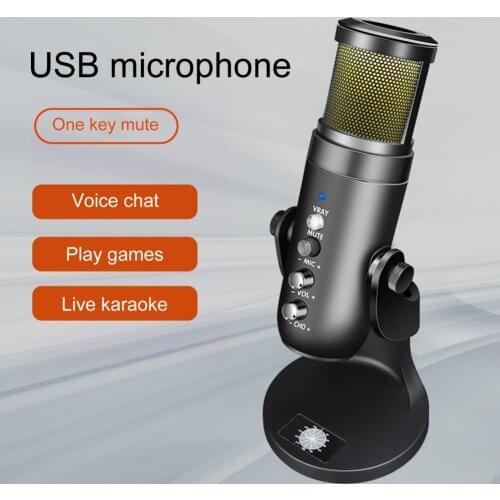 Professional USB Condenser Microphones For PC Computer Laptop Singing Gaming Streaming Recording Studio YouTube Video Microfon