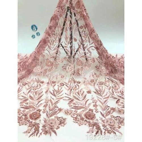 Silver White Luxury Beaded Sequin Wedding Dress Advanced Custom-made Sewing Fabric 2117-4