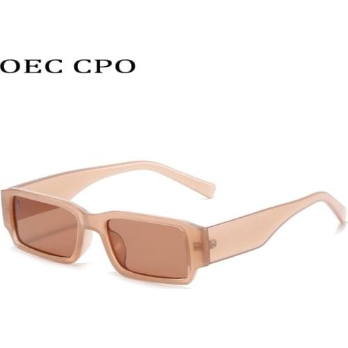 OEC CPO New Fashion Candy Rectangle Sunglasses Women Brand Elegant Small Square Sun Glasses Female Retro Shades UV400 Eyewear