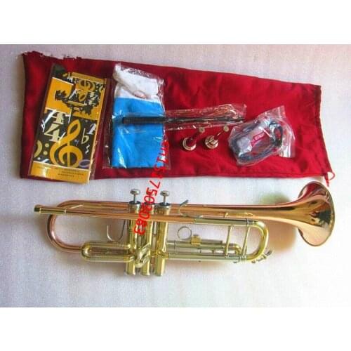 Trumpet High quality free shipping copper trumpet trumpet rose drop b musical instruments tune LR-197GS All accessories are com