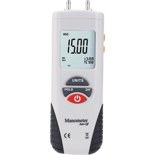 High performance LCD HT-1890 Digital Manometer Air Pressure Meter air pressure Differential Gauge 55H2O to +55H2O Data Hold