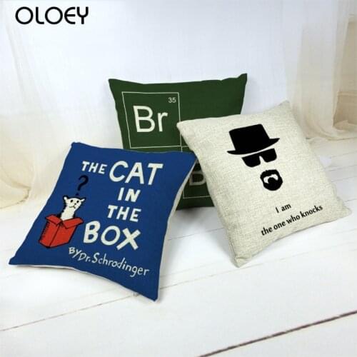 Funny Cushion Cover 18*18 inch Cat letter box Deadbolt Design Game Hall Seat Kids Birthday Gift Decoration Throw Pillow Cases