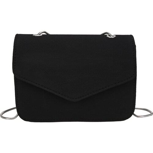 Womens Fashion Chain Shoulder bag PU Leather Simple Wild Mini Frosted Small Square bag Shoulder Messenger bag ZX-174