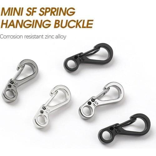 1/3/5/10Pcs Mini SF Spring Hanging Buckle Backpack Clasps Climbing Carabiners Equipment EDC Keychain Outdoor Survival Gear