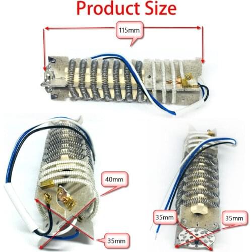 1 pcs 220V 120 Degree -590 Degree 1600W Hot air gun heating core element bracket mica heater Hot air gun Universal heater