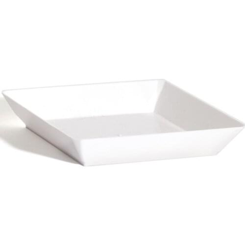 Promotion - Party Wedding Supplies, Disposable Plastic Tableware, 90*90mm White Modern Edge Dessert Plate, 10/Pack