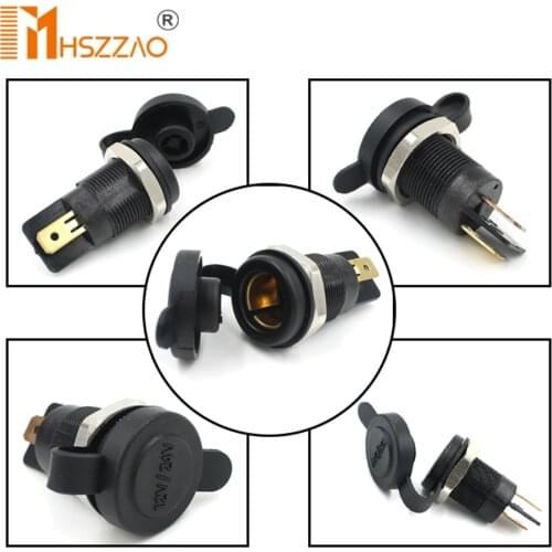 12V-24V European Regulations Motorcycle Cigarette Lighter Power Socket Cigarette Lighter Socket Mother Seat For Cars Motorcycles