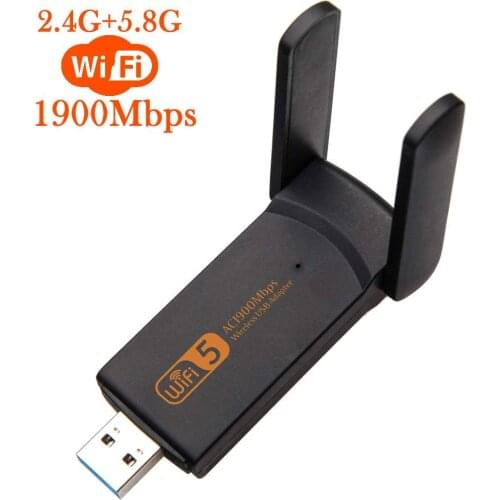 1900Mbps USB Wifi Adapter Dual Band 2.4Ghz 5Ghz RTL8814 Wireless Network Card USB Lan Wifi Antenna Dongle For Laptop PC