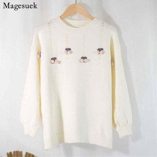 2020 Women Embroidered Casual Long Sleeve Pullover Women Sweater Autumn Winter Sweater Women Vest Knitted Sweater Jumper 11345