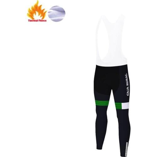 2021 CAJA RURAL cycling pants Team bike trousers Winter Thermal Fleece cycling tights 20D bycicle pantalones ciclismo