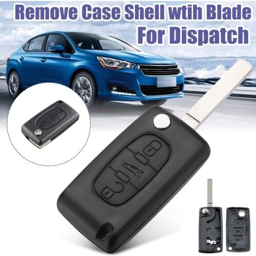 3 Button Remote Flip Key Fob Case Shell w/ Blade For Citroen Berlingo For Peugeot