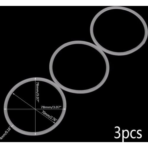 3Pcs 7.8cm Rubber O Shaped Replacement Gaskets Seal Ring Part For Blender Juicer