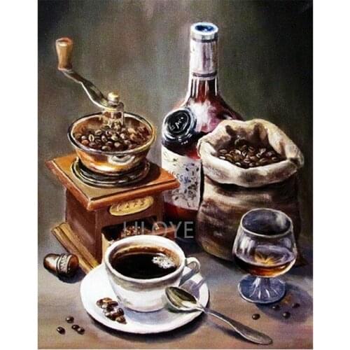 Diamond embroidery make coffee diamond painting cross stitch neendlework rhinestone home decor diamond mosaic kit pattern FG1144