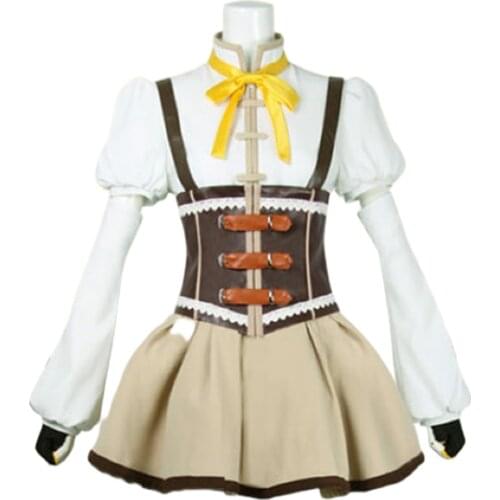Anime Puella Magi Madoka Magica Cosplay Tomoe Mami Cosplay Costume Full Set Hat Socks Include Customized