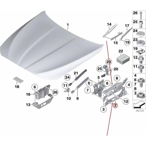 Car Cover hinge Cover hinge hinge Suitable for F18 520 523 525 528 530b mw535 Front cover hinge Hood hinge Front cover hinge