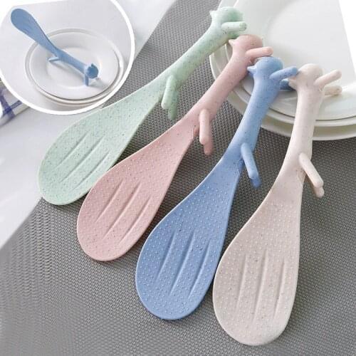 Free shipping 100pcs/lot Stand style squirrel modelling meal spoon Lovely Kitchen Rice Scooper