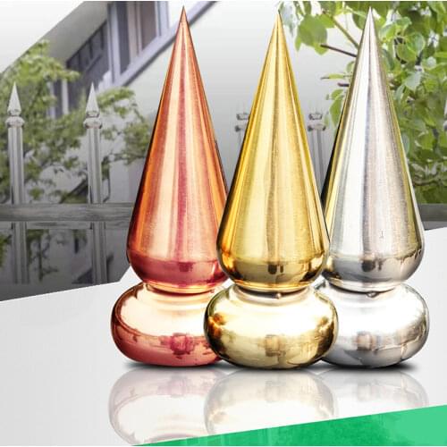 Freeshipping extracl 10 pieces more for gift 304# 100mm hole size:25mm Decoration Fence Gate Door Top Parts Head with Base