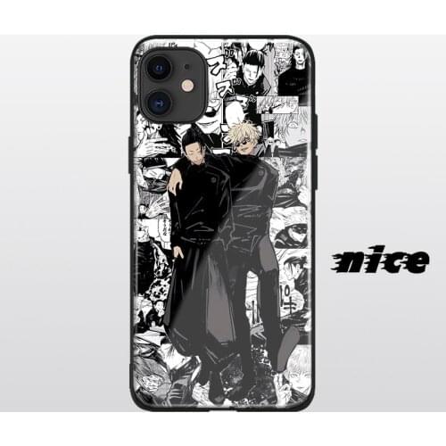 Suguru Geto&Satoru Jujutsu Kaisen Glass Soft Silicone Phone Case FOR IPhone SE 6 7 8 Plus X XR XS 11 12 Mini Pro Max Cover Shell
