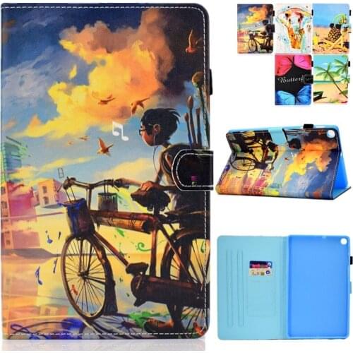 Tablet Case for Samsung Galaxy Tab A 2019 SM-T510 SM-T515 T510 T515 Cover soft Wallet case for Tab A 10.1'' 2019 Funda Cover New