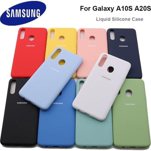 For Samsung A20S A10S Case galaxy a20s a10s Liquid Silicone case Silky Soft-Touch Protective Back Cover Anti-knock