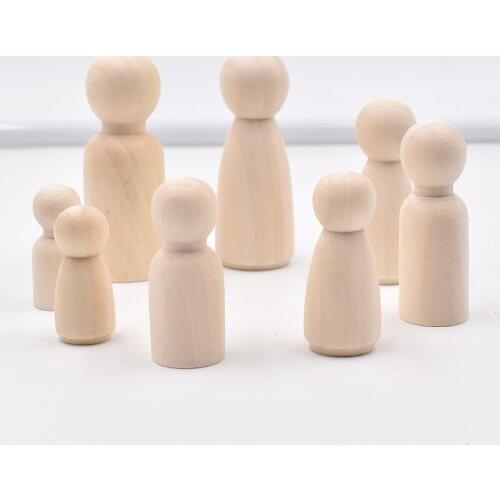 Boy or Girl Wooden Peg Dolls Classic Dad Peg Dolls for Peg People Crafts and Wood People Toys
