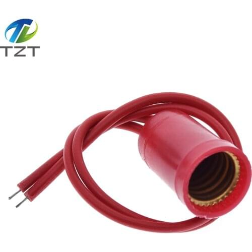 E10 lamp holder With wire Small lampholder e10 base teaching instrument experiment wire length 12cm base E10 lampholder