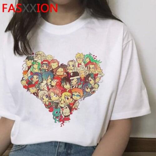 Fairy Tail t-shirt top tees male couple casual plus size japanese vintage t-shirt top tees white t shirt