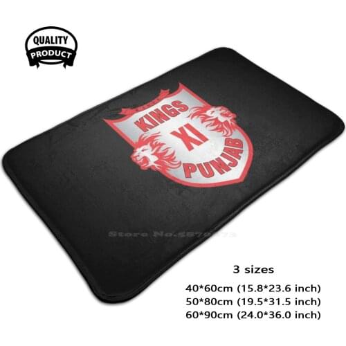 Kings Xi Punj 11 Punjab Ipl Cricket Team Uae 2020 3D Household Goods Mat Rug Carpet Foot Pad Kings Xi Punj 11 Punjab Punjab Ipl