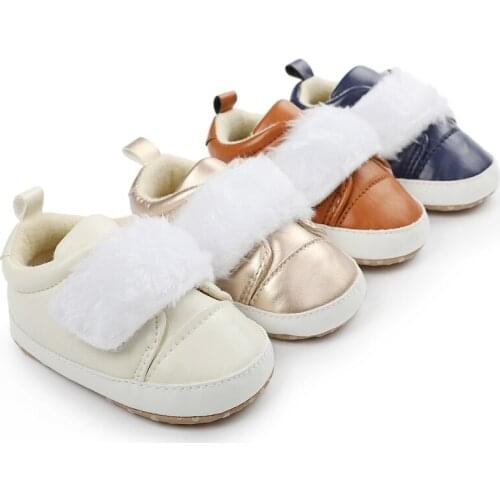 Baby Soft Sole Prewalker Sneakers Baby Boy Girl Crib Shoes Leather Sports Non-slip Walker Shoes