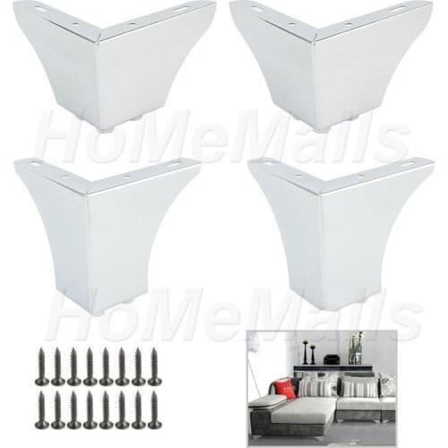 1/2/4 Pieces of Metal Furniture Legs Sofa Legs Iron Cabinet Legs Cabinet Legs Metal Furniture Legs with Mounting Screws