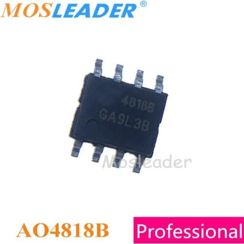 Mosleader AO4818 AO4818B SOP8 100PCS 1000PCS Dual N-Channel 30V 8A 8.5A Made in China Without ESD Protection High quality