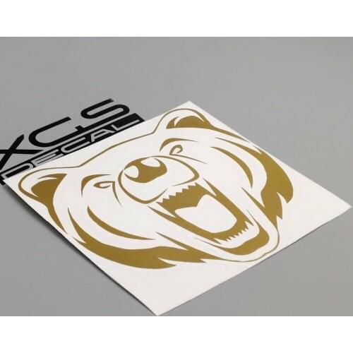 XGS DECAL Car decal funny sticker roaring bear head13cm x 12cm motorcycle car truck ebike vinyl stickers reflective stickers
