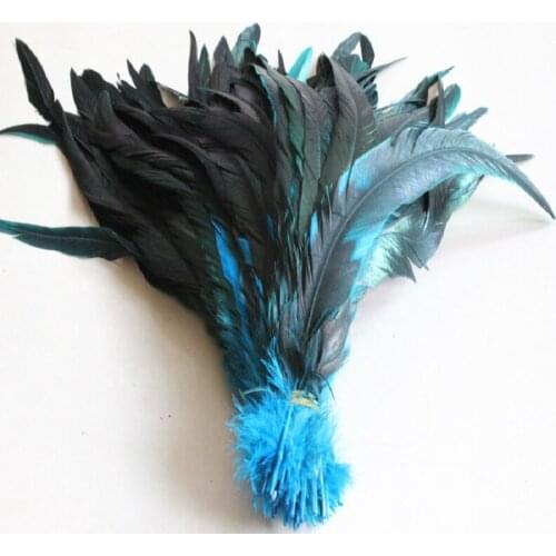 Wholesale 500PCS Lake blue Rooster Tail Feathers 30-35 cm / 12-14 inches