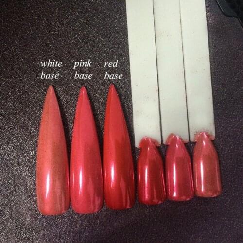 WHOLESALE Red Pigment Mirror & Flake Effect Chrome Powder Nails Glitter Sequins for Gel Nail Polish Nail Art Decoration DIY