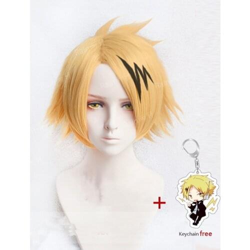 Boku no Hero Academia Kaminari Denki Wig Cosplay Costume My Hero Academia Men & Women Short Synthetic Wigs With Hairclip