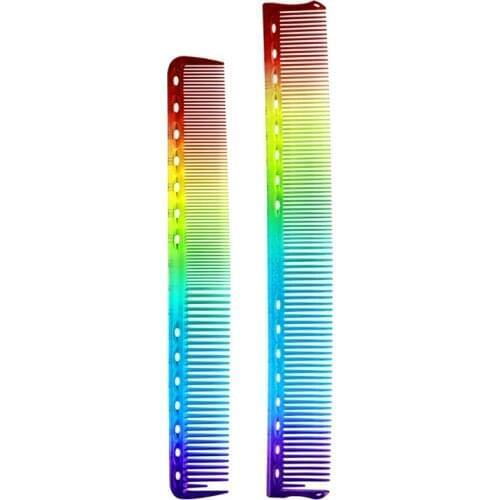 Professional Rainbow Hair Combs Barber Hairdressing Hair Cutting Brush Anti-static Tangle Pro Salon Hair Care Styling Tool