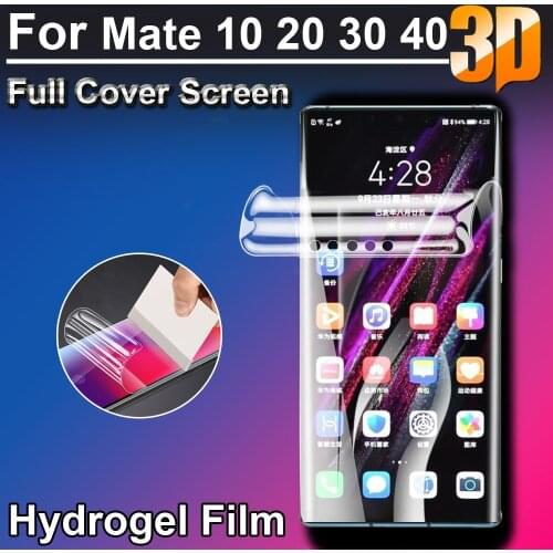 Ultra Clear Soft Anti-Scratch Full Screen Protectors For Huawei Mate 10 20 30 40 pro Lite 30E 20X 5G RS Hydrogel Film(Not glass)