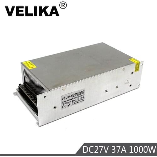 Universal Power Supply 27V 37A 1000W Driver Transformer 220V 110V AC to DC27V Output SMPS for LED Light 3D Printer CNC CCTV