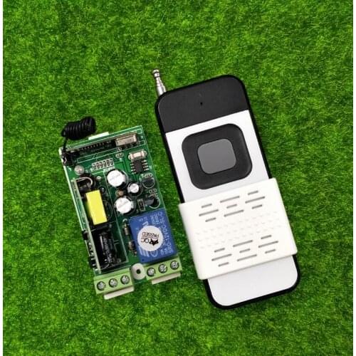Universal 433mhz 85v 110v 220v Wide voltage AC 1 ch RF wireless remote light control switch receiver+ transmitter