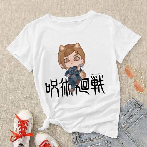 Jujutsu Kaisen Anime Women Tshirt Kugisaki Nobara Print Short Sleeve T Shirt Casual T-shirt Female Clothes Tops