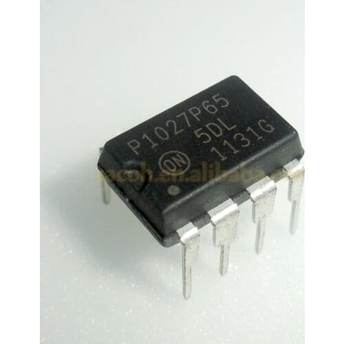 10PCS/lot New OriginaI NCP1027P065G NCP1027P65 P1027P65 or NCP1027P100G P1027P100 DIP-7 High Voltage Switcher