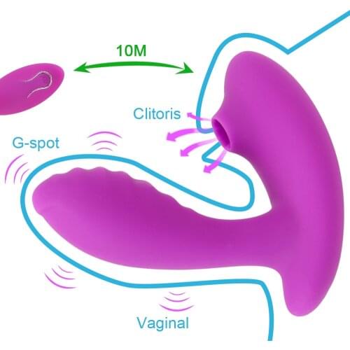 10 Speed Nipple Sucker Vagina Sucking Vibrator Clitoris Vagina G spot Stimulation 2 in1 Remote Control Sex Toys for Woman