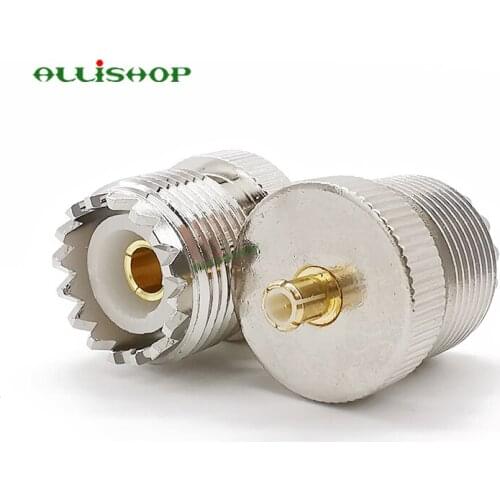 2Pcs MCX Male Plug to UHF Jack RF Connector UHF Female SO239 to MCX Male Adapter SL16 PL259 Connector