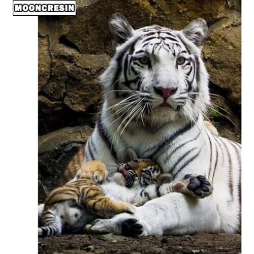 3D Diamond Embroidery White Tiger 5D Diy Diamond Painting Sale Chinese Cross Stitch Rhinestone Painting By Numbers Decor Home