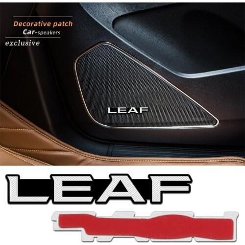 4pcs 3D aluminum speaker stereo speaker badge emblem Sticker for Nissan Leaf Qashqai j10 j11 x Trail t32 t31 Tiida Juke Note