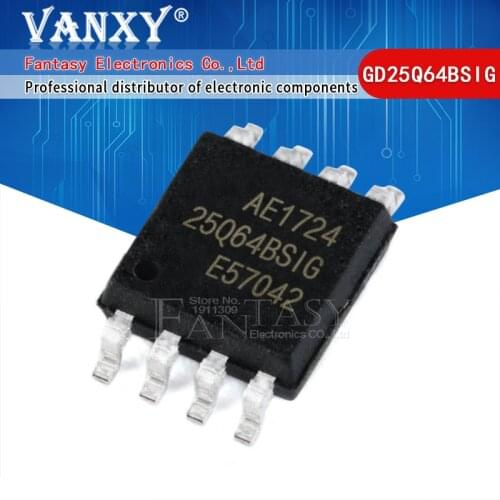 5PCS GD25Q64 SOP 25Q64 GD25Q64BSIG SOP-8 25Q64BSIG SOP8 64Mbit Flash Memory original authentic