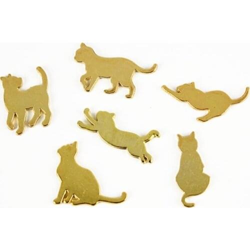 667E 60pcs Small Lifelike Multiple Shapes Cat Contour Filling Accessories Flatback Resin Charm Bead Pendant DIY Art Crafts